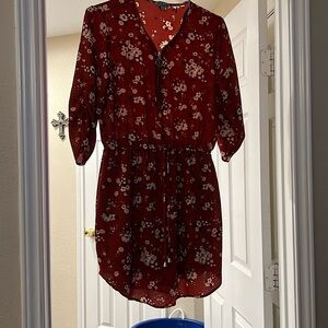 Burnt orange dress - long sleeve